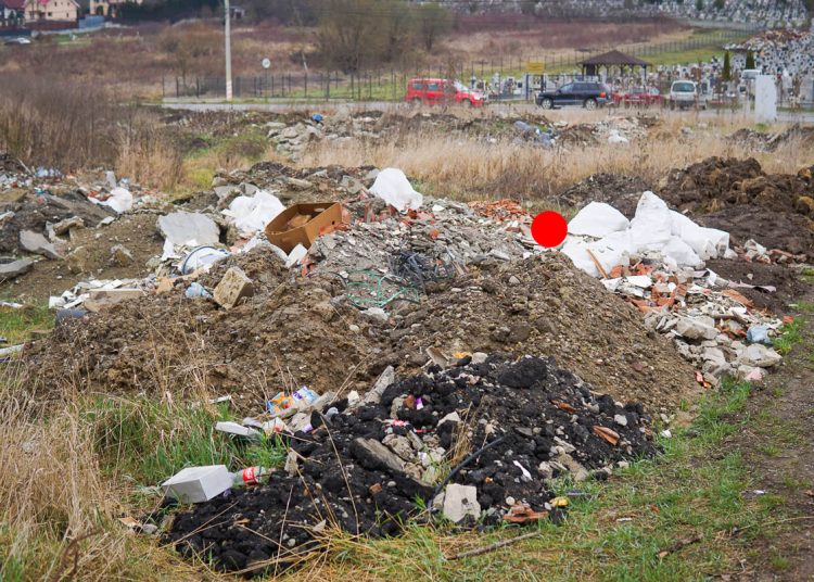 Itt találták meg a kidobott zavazólapokat Marosvásárhely határában. Fotó: Egyed Ufó Zoltán